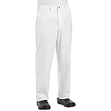 Chef Designs Men's Chef Pant, White, 40W x 34L