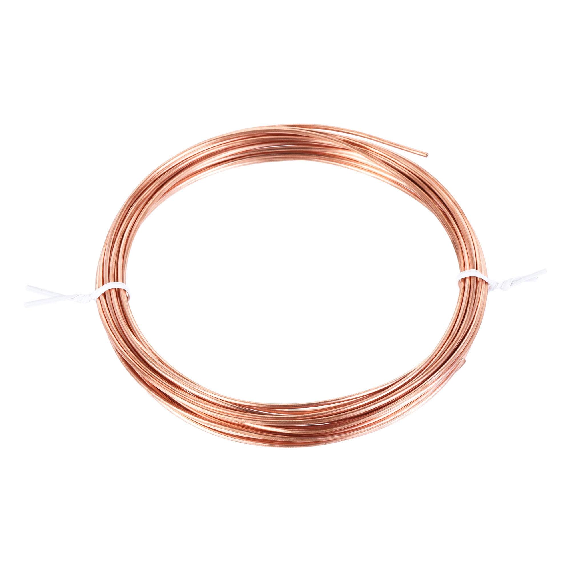 sourcing map Refrigeration Tubing 1.6mm OD x 0.6mm ID x 19.5Ft Length Copper Tubing Coil