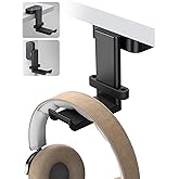 Lamicall Headphone Stand, Headset Hanger - 360 Degree Rotation Earphone Hook Holder Mount, Table Headphone Stand with Cable Organizer, Gaming Headset Clamp for HyperX, Razer, Sony, Sennheiser - Black