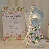 LEGIFO Guardian Angel Figurines with Light Star Battery Operated Angel Statue Decor, Birthday Gift for Grandma Grandmother Aunt Birthday Gift (with Timing Function)