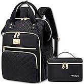 Weitars Lunch Backpack For Women,15.6 Inch Laptop Backpacks For Womens Back pack, Travel Backpacks,Work Backpack For Women (Black)