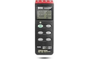 PerfectPrime TC0304, 4-Ch Thermocouple Thermometer K Type, USB Output to PC for Datalog and Monitoring