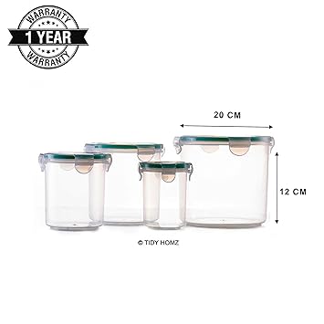 TidyHomz 4pc Food Storage Box - Green