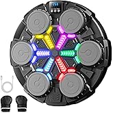 Oppvoci Upgraded Music Punching Machine for Kids and Adults, Wall Boxing Punching Pad with Bluetooth & Rhythm Lights, 3 Speed Modes, Home Fitness Boxing Equipment with Gloves for Boys Girls Teenagers