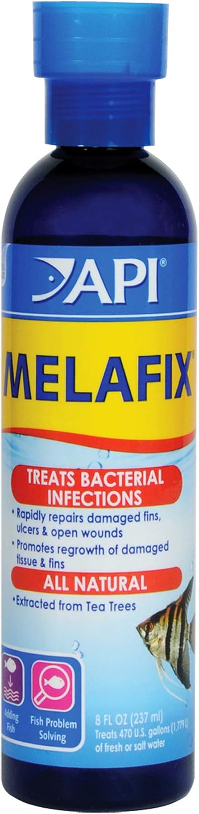 API Aquarium Antibacterial Remedy Blue 237 ml MELAFIX Freshwater
