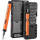 Dmyond Mini Electric Screwdriver Set, Small Cordless Electric Screwdriver, 38 S2 Preicison Bits, Precision Screwdriver Cordless Repair Tool for PC Electronic, Orange