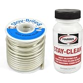 Harris Solder Kit SB861 &amp; SCPF4 - Stay-Brite #8 Silver Bearing Solder with Flux