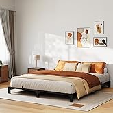 GarveeHome 6 in Queen Bed Frame, Heavy Duty Metal Platform Bed Frame with Durable Iron Slat Support and Legs, No Box Spring Required, No Screws Needed, Support Up to 800 LBS