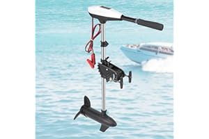 55lb Thrust Trolling Motor with 8 Speed Control, Outboard Motor with Adjustment 6-inch Extendable Handle, Boat Kayak Motor wi
