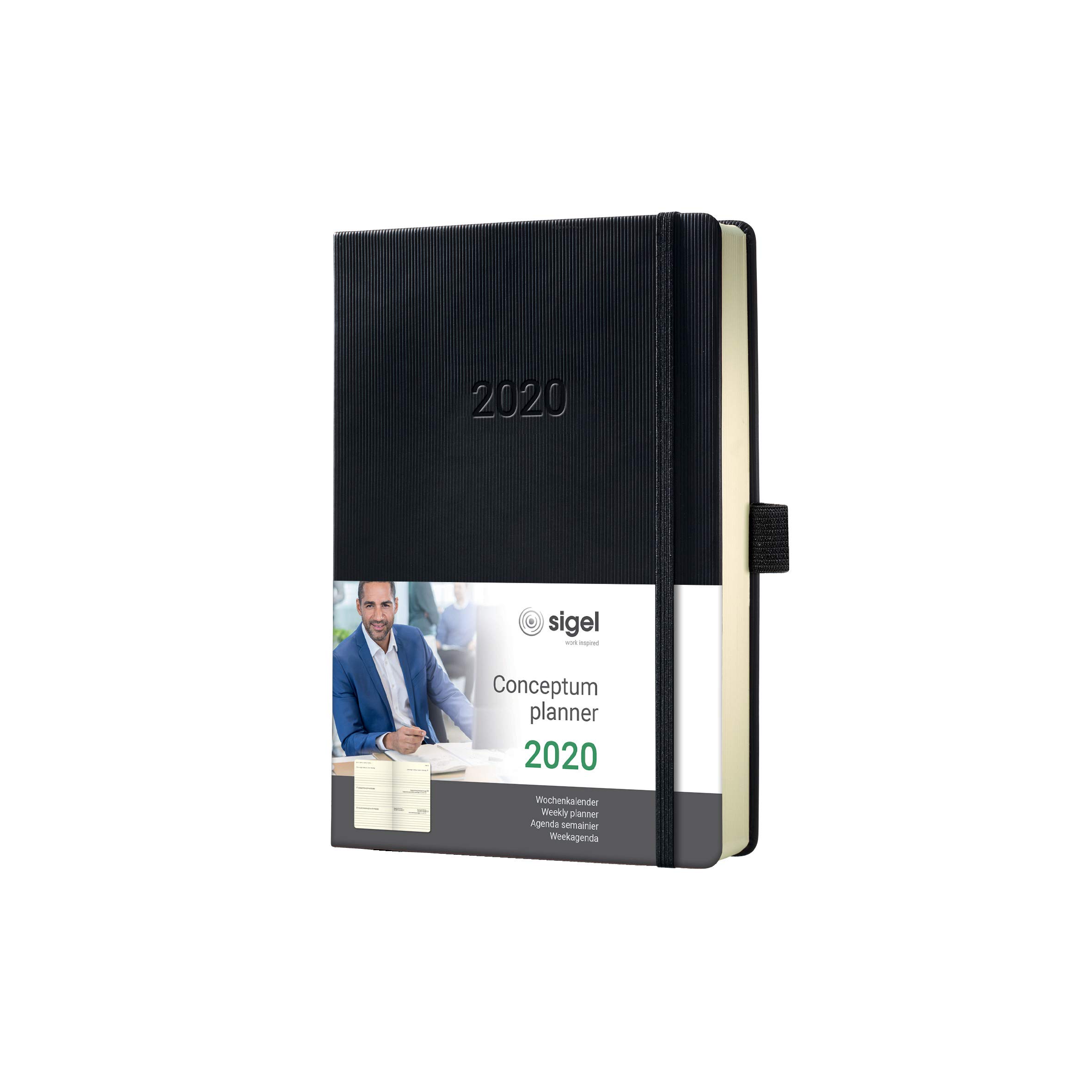 SIGEL C2013 Weekly diary 2020, approx. A6, black, hadcover - Conceptum,Approx. A6 (10, 8 x 15.1 cm)