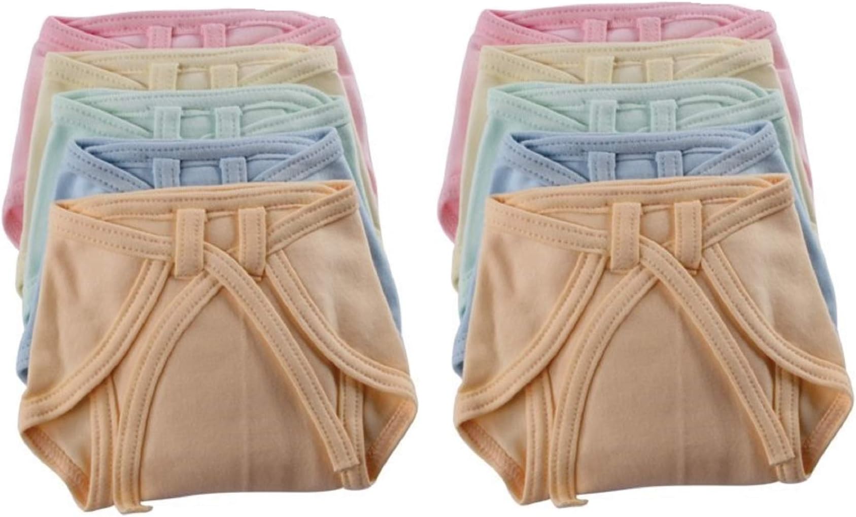 PEUBUD ® Washable Reusable Hosiery Cotton Cloth Plain Nappies/Langot for Newborn Pack of 12 (0-6 Months)