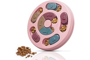 DR CATCH Dog Puzzle Toys,Dogs Food Puzzle Feeder Toys for IQ Training & Mental Enrichment,Dog Treat Puzzle(Pink)