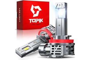 TOPIK H11 LED Bulbs, 32,000LM 800% Brighter 6500K Cool White, Anti-Flicker, 50,000Hrs Lifespan, H8/H9 LED Light Compatible with Cars Trucks SUVs, Pack of 2
