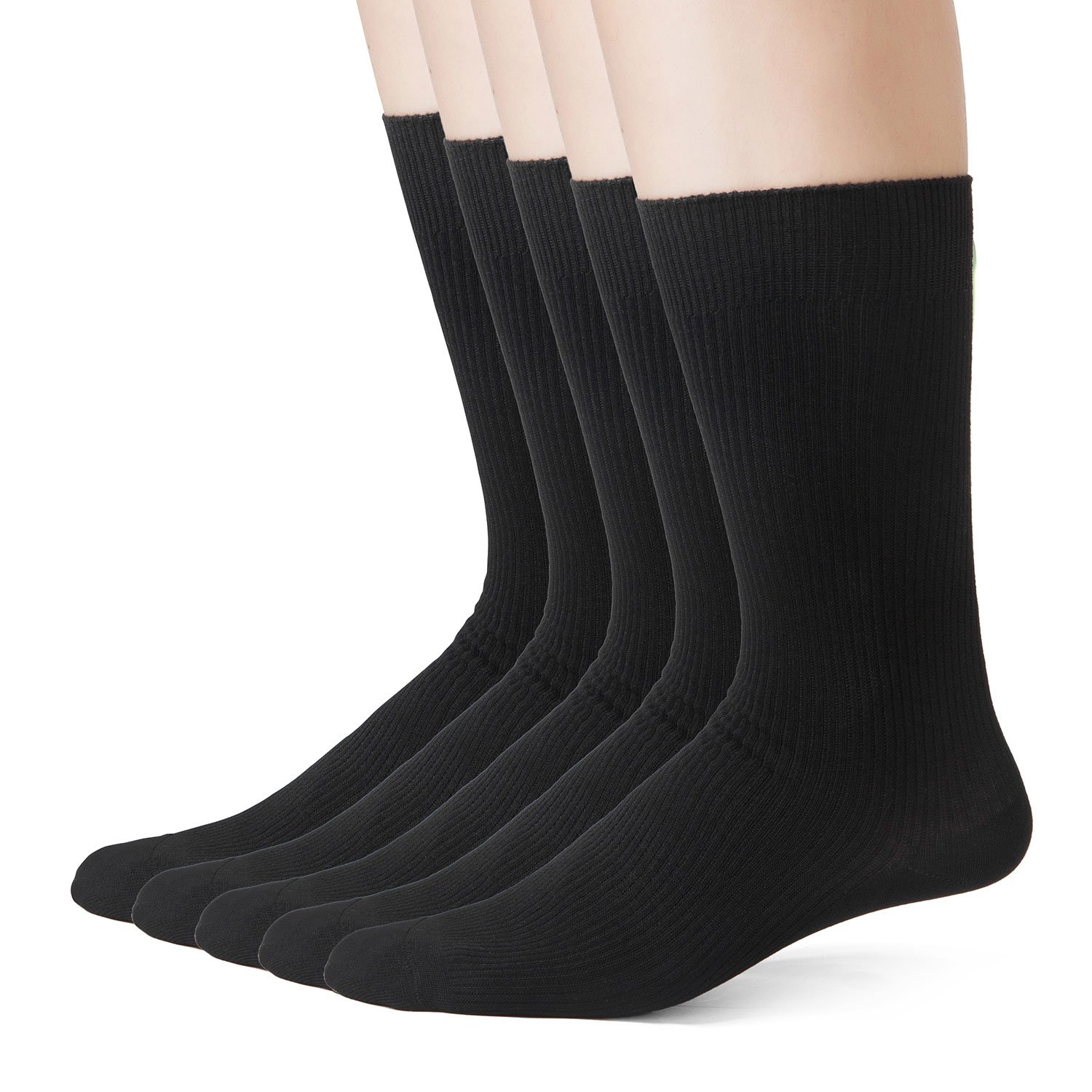 ハンエイスアイス ビジネスソックス 抗菌防臭 25-27cm 靴下 リブ柄 メンズ 5足セット