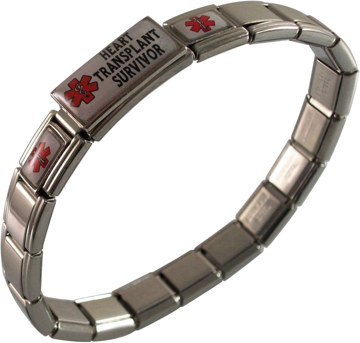 Heart Transplant Survivor Medical Alert ID Bracelet for Men