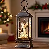 Christmas Snow Globe Lantern Water Glittering Angel