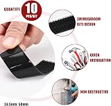 UoQo 10PCS Hook and Loop Tape Self Adhesive Heavy Duty Fastener 50x24.5mm Black view 4