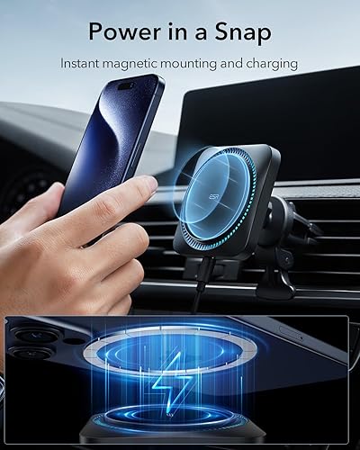 Hoco Car Mount Magnetic Wireless Charger For Car ESR For MagSafe