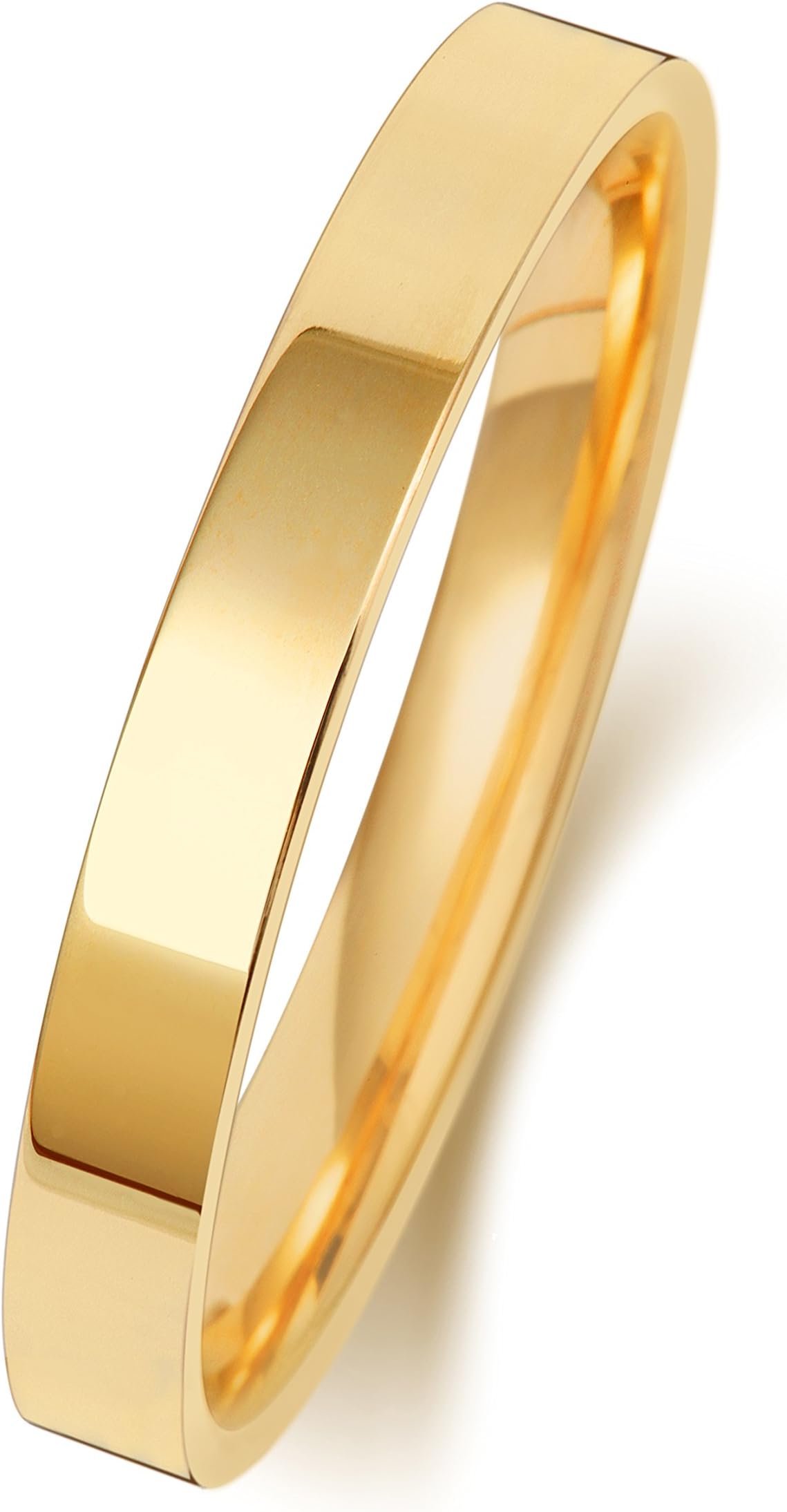 Light 18ct Gold 2.5mm Flat Court Comfort Men/Ladies Wedding Band/Ring WJS1515318KY