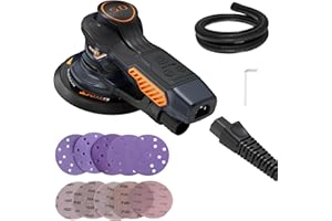 MAXXT Ramdon Orbital Sanders for 6inch, 10000 RPM Electric Orbital Sander with 10PCS Sandpapers, 6 Variable Speed Wood Sander for Woodworking/Sanding/Polishing