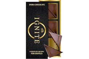 MBDH WELLNESS Ignite Dark Chocolate Bars – Premium 60% Cocoa Squares for Couples – Luxurious Dark Chocolate Crafted for Shared Moments, Special Occasions – Ideal for Sharing and Indulging Together – Pack of 1