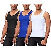 DEVOPS 3 Pack Men's Muscle Dry Fit Compression Tank Top