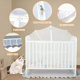 Orzbow Universal Mosquito Net for Cot Bed Large with Zippers White view 5