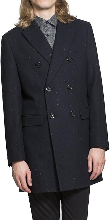 navy double breasted wool coat