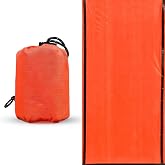 Emergency Sleeping Bag Ultralight Waterproof, Mylar Thermal Bivy, Durable Reusable Survival Bivy Sack with Stuff Sack, Windproof Cold Weather Backup for Hiking, Bug-Out Bag, Survival Kit