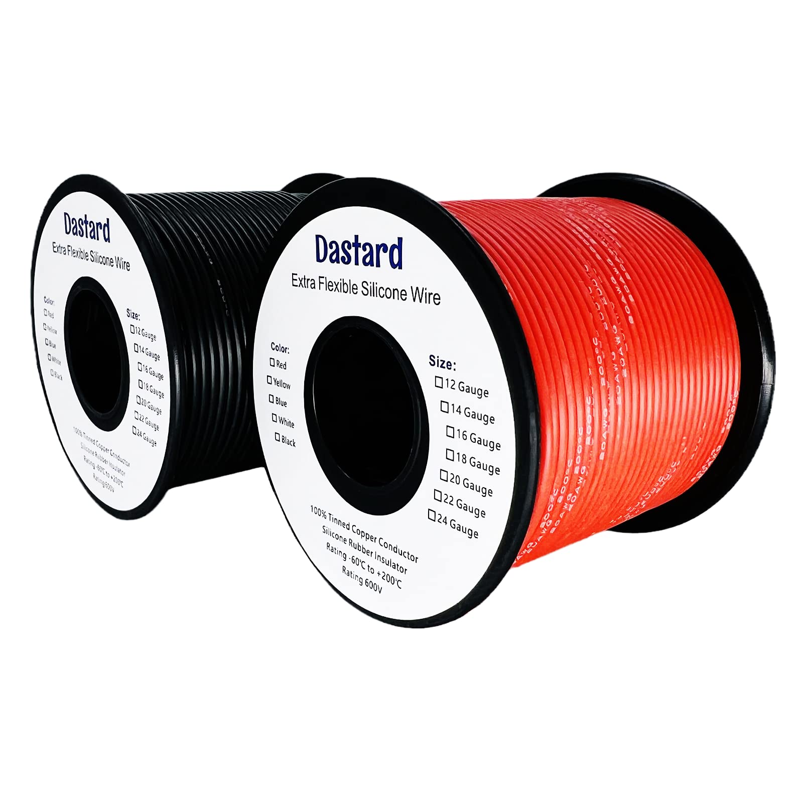 Dastard 18 AWG Silicone Stranded Wire【Red 100ft