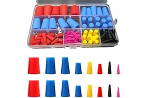 Heat Resistant Silicone Stoppers 100 Pc Set for Sealing and For Painting Applications