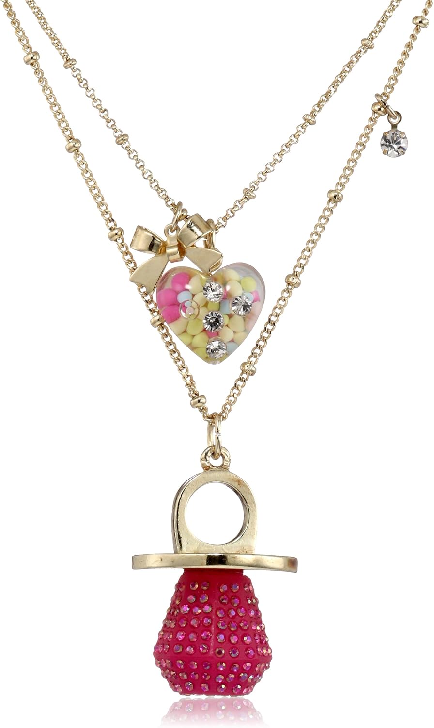 Betsey Johnson "Candy Land Candy Ring 2Row Necklace Jewelry
