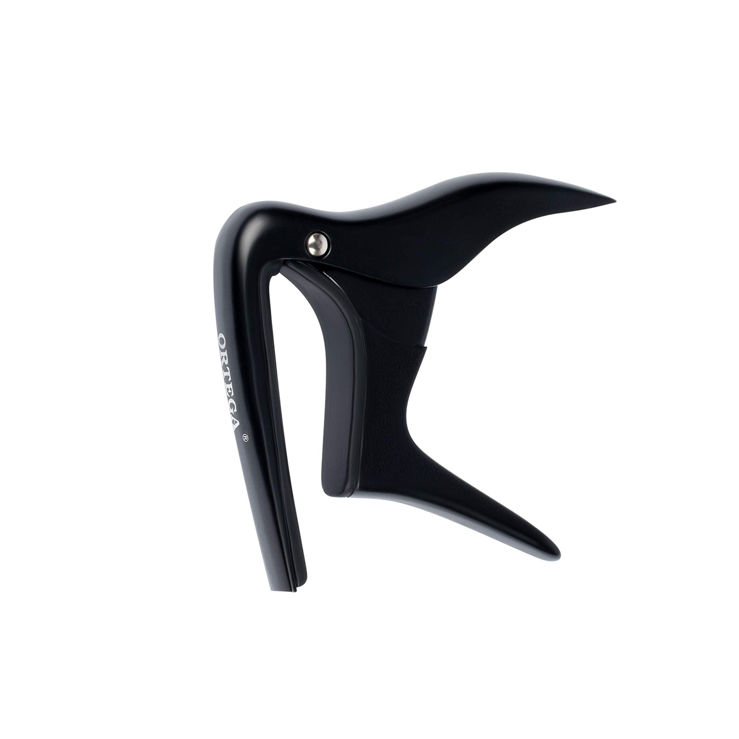 Ortega Guitars Capo Instrument Accessory - Flat - For Ukulele, Banjo, Mandolin - Aluminum Alloy, Black (OCAPOUKE-SBK)