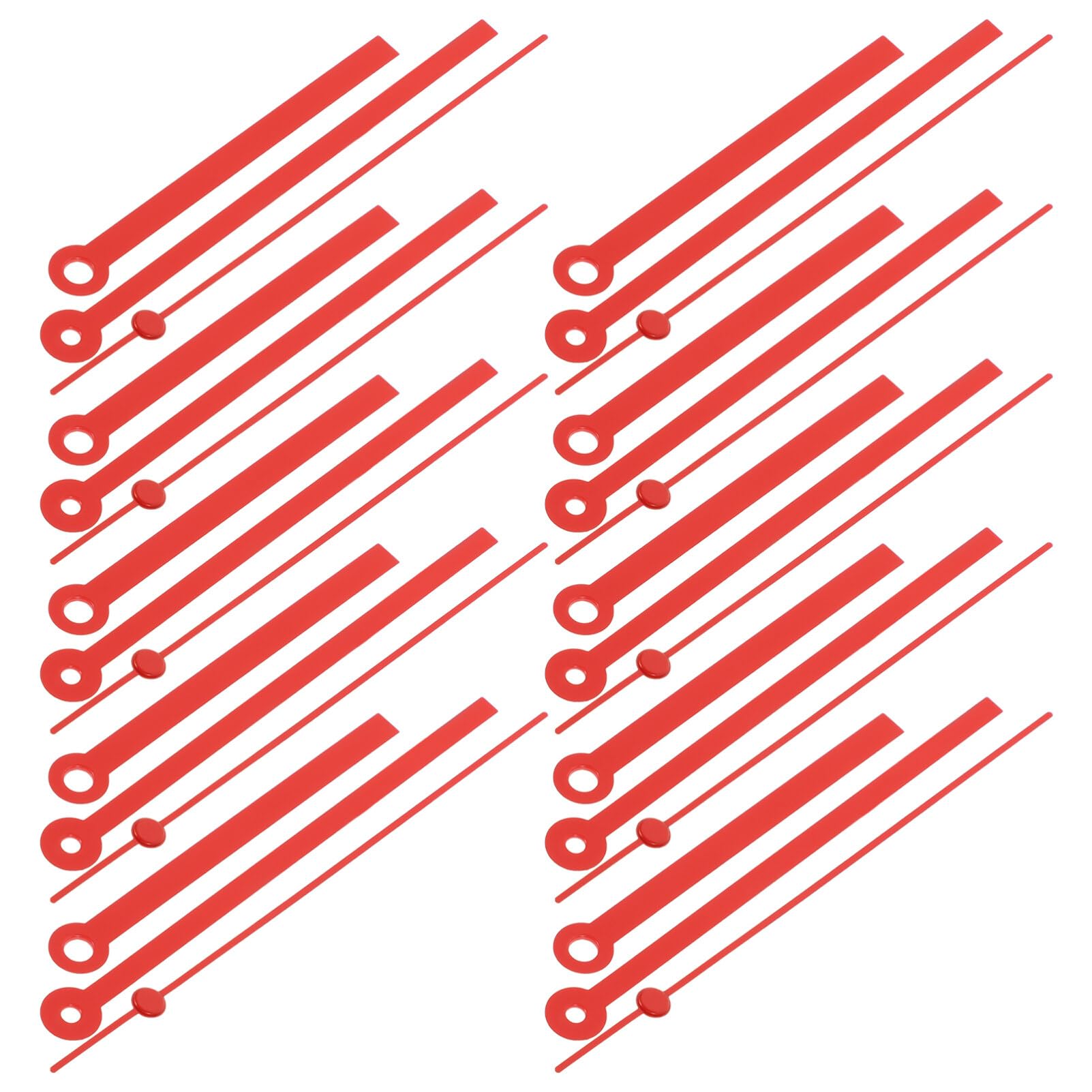 jojofuny 10 Sets Replacement Clock Hands, Clock Parts, Metal Hands and Accessories for Diy Mechanism Repair, Red