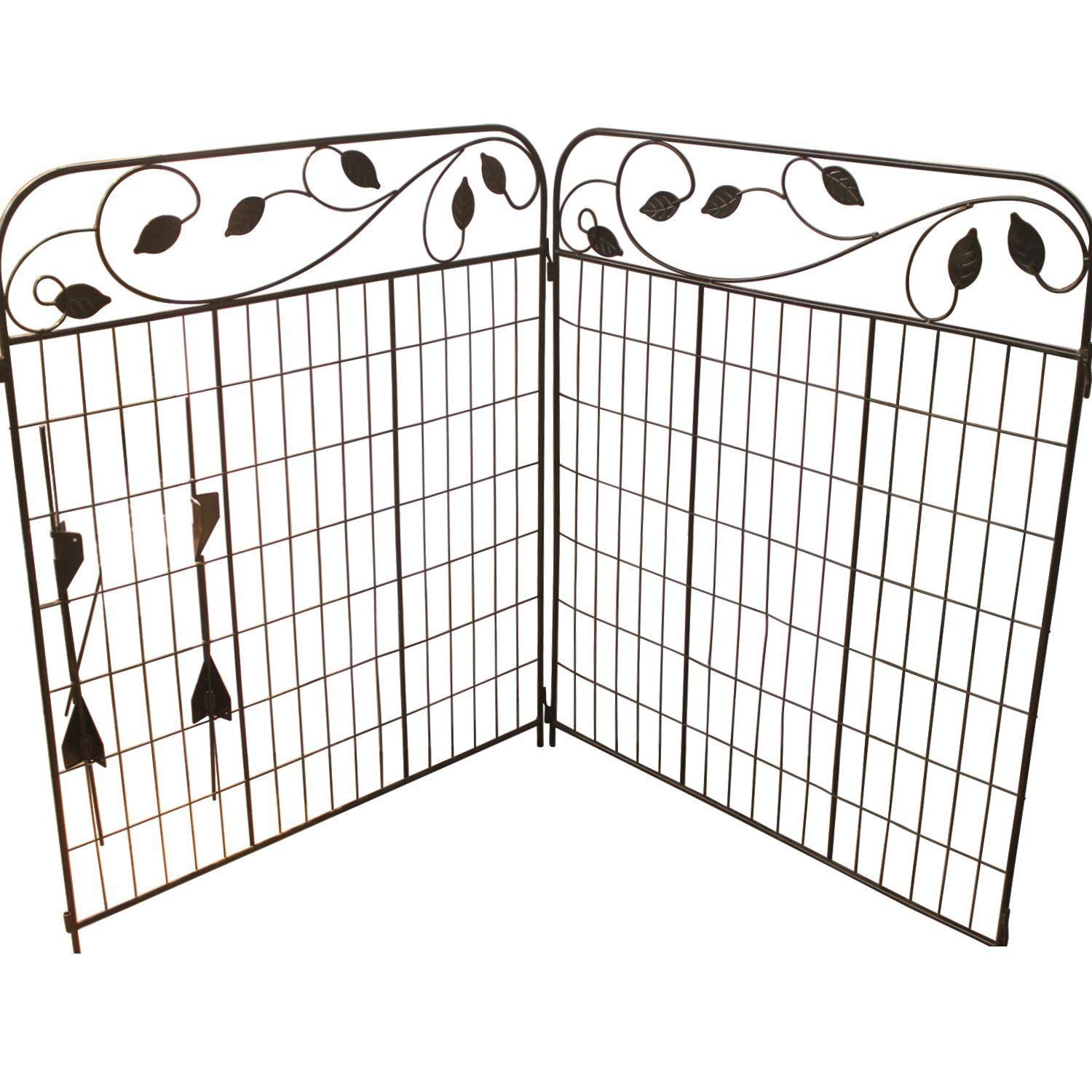 Amagabeli Decorative Garden Fence 44in x 6ft Coated Metal Outdoor