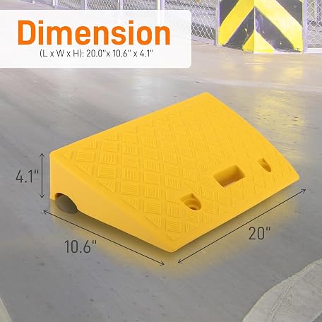 Poly Utility Ramps Mua Pyle Portable Lightweight Plastic Curb Ramps - 2PC Heavy Duty ...
