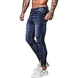 GINGTTO Men's Skinny Jeans Stretch Ripped Tapered Leg