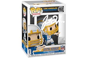 Justin Herbert #162 Facsimile Signed Reprint Laser Autographed Funko POP! Football NFL: Los Angeles Chargers Figurine with Protector Case