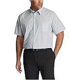 Van Heusen Men's TALL FIT Short Sleeve Dress Shirts Poplin Solid (Big and Tall)
