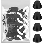 Speaker Isolation Feet &ndash; 4-Pack 1.5" Bigfoot Rubber Pads &ndash; Non-Adhesive Anti-Vibration Feet for Turntables, Subwoofers, Amplifiers &ndash; 50 Duro Non-Skid Bumpers for Audio Equipment