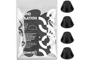 HUDSON HI-FI Speaker Isolation Feet – 4-Pack 1.5" Bigfoot Rubber Pads – Non-Adhesive Anti-Vibration Feet for Turntables, Subwoofers, Amplifiers – 50 Duro Non-Skid Bumpers for Audio Equipment