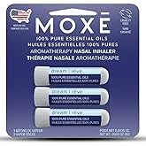 MOXĒ Dream Nasal Inhaler, Essential Oil Blend, Calming, Relaxing, Natural Tension Calmness, Soothing Fragrance, Lavender, Chamomile, Lemongrass, Grapefruit, Made in USA (3 Pack)
