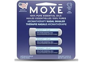 MOXĒ Dream Nasal Inhaler, Essential Oil Blend, Calming, Relaxing, Natural Tension Relief, Soothing Fragrance, Lavender, Chamo