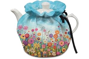 LedBack Flowery Tea Cosy Kitchen Home Decorative Tea Pots Cozy with Insulation Pad Keep Breakfast Warmer Home Decor Kitchen Decorative Accessories Easy to Clean and Durable