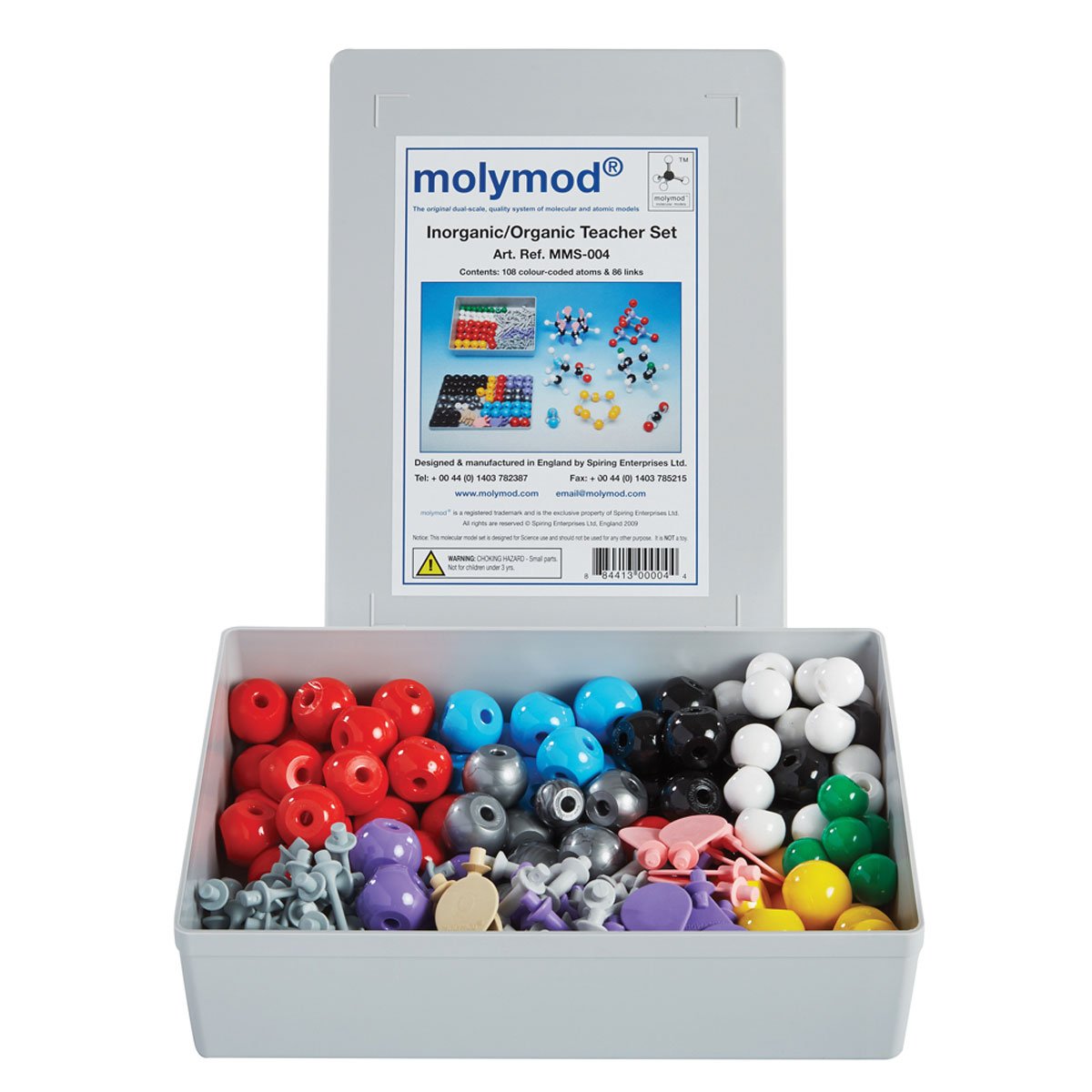 Molymod MMS-004 Inorganic/Organic Chemistry Molecular Model, Teacher Set (108 atom parts)