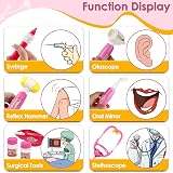BUYGER Girls Doctor Nurse Vet Set Toys with Lights Stethoscope Carry Case view 3