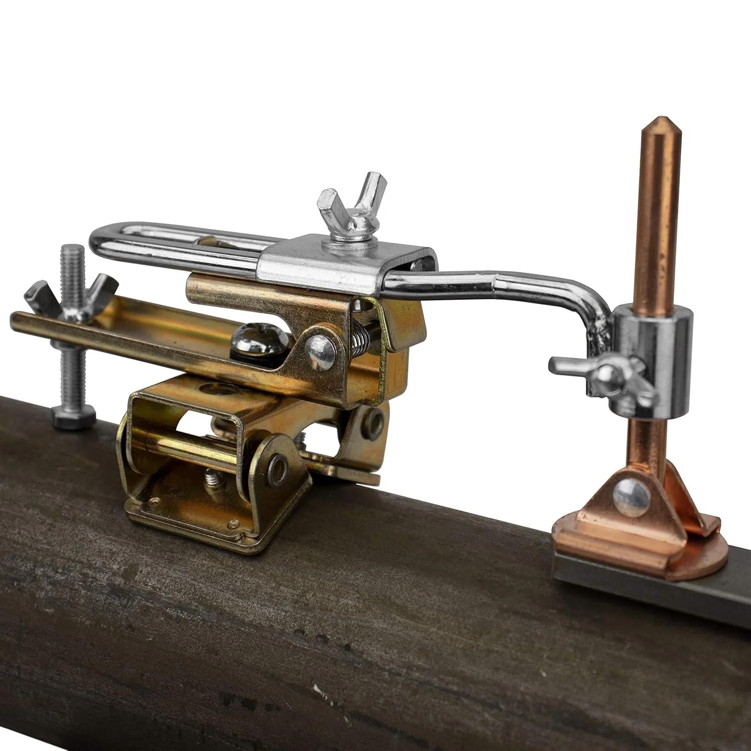 Strong Hand Tools AGH240, Deluxe Magnetic Grasshopper, Welding Finger, Copper Spindle + Magnetic V-Pad Base + Anti-Tipping Bolt (7.5")