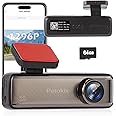 Dash Cam for Car, Front Hidden Dashcam, 2K 1296P HD Recording, Wireless WiFi DVR, Night Vision, 24H Parking Monitor, 160° Wide Angle, Free 64GB SD Card, Small Dashboard Camera