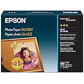 Epson S042038 Photo Paper Glossy, 4x6 Size, (100 Sheets) Ink