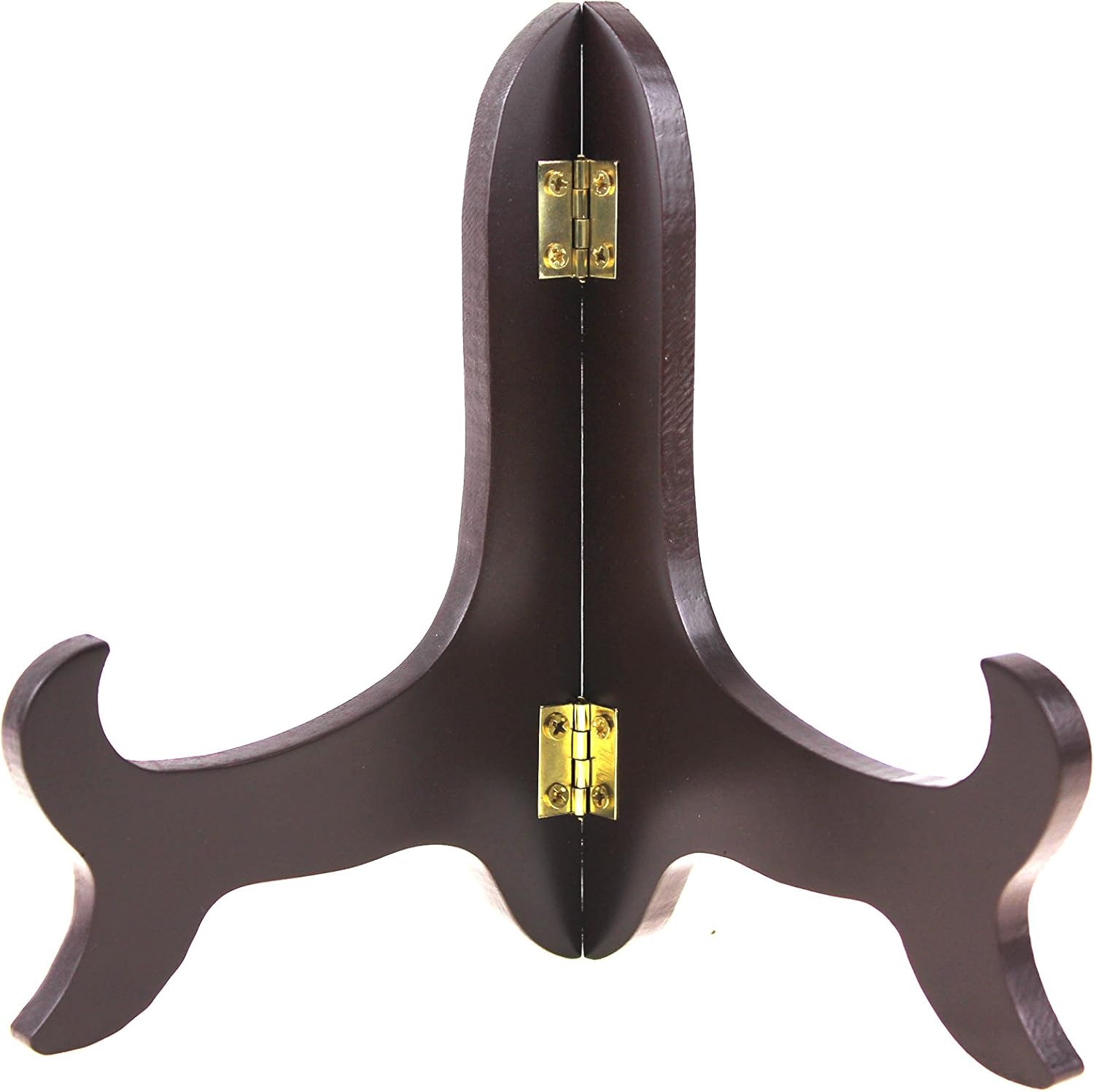 Oriental Furniture Luxury Dark Composite Wood Plate Stand Easel Holder